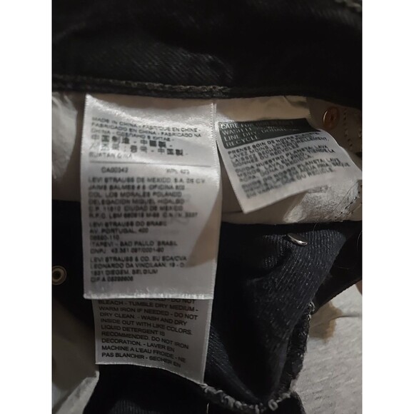 Levi's Black Denim Rhinestone Button Up High-Rise Wedgie Hot Shorts Size 29 - Picture 12 of 12